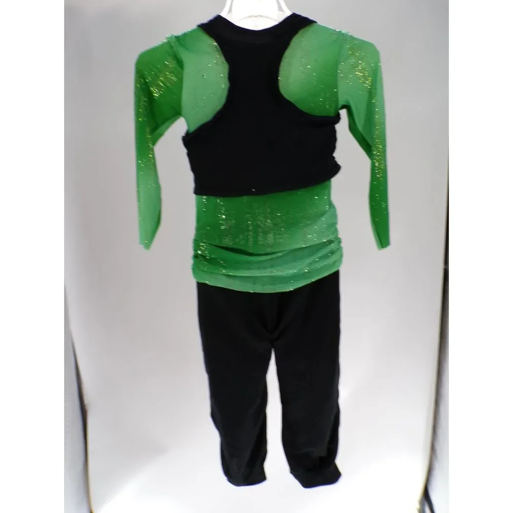 Pre-Owned Dance Costume Curtain Call E4243 Large Child Green Jazz